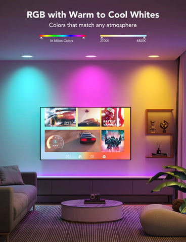 Govee 6-Inch Smart RGBWW Recessed Lights