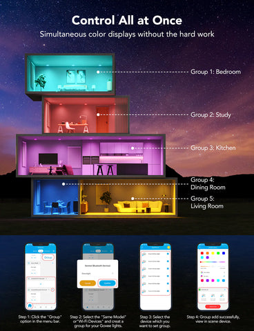 Govee 6-Inch Smart RGBWW Recessed Lights
