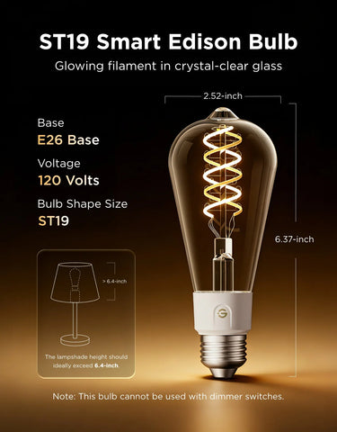 Govee E26 Smart Edison Light Bulb 500lm