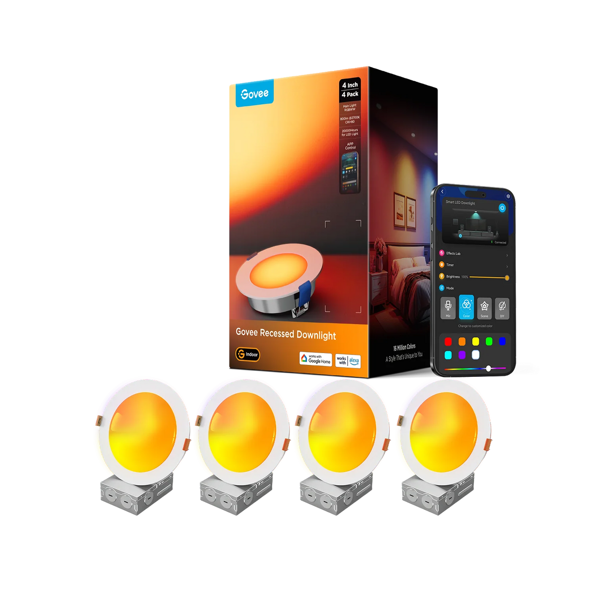 Govee 4-Inch Smart Recessed Lighting