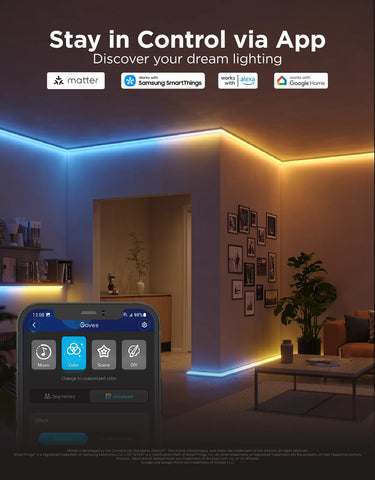 Govee RGBIC LED Strip Lights with Covers