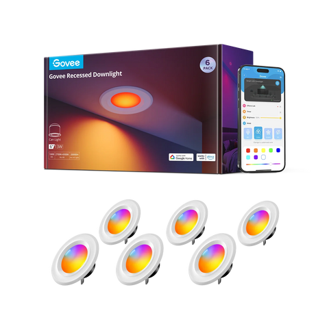Govee 6-Inch Smart Retrofit Recessed Can Lights