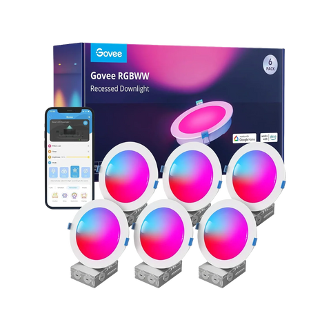 Govee 6-Inch Smart RGBWW Recessed Lights