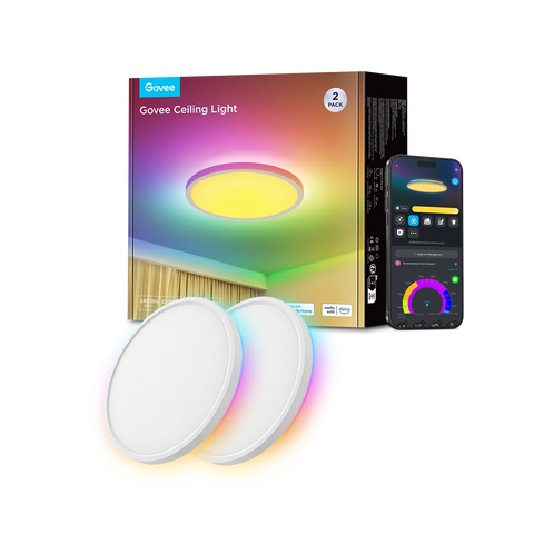 Govee 12-Inch RGBWW + RGBIC Smart Ceiling Light