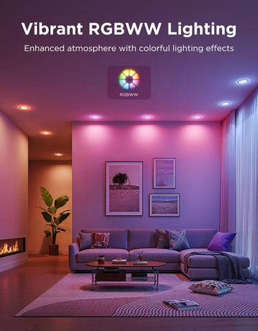 Govee 4/6 Inch Smart Recessed Lights Pro with Night Light