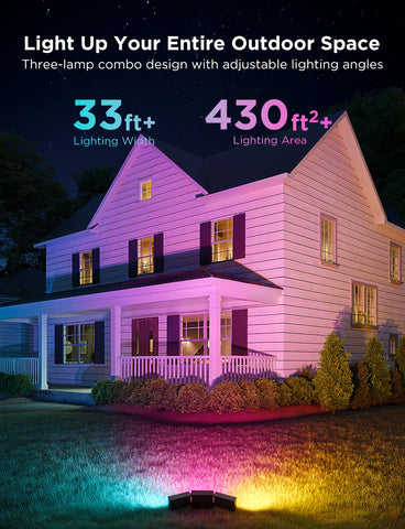 [Super Sale] Govee Outdoor Triad Flood Lights