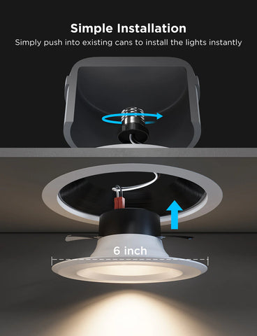 Govee 6-Inch Smart Retrofit Recessed Can Lights