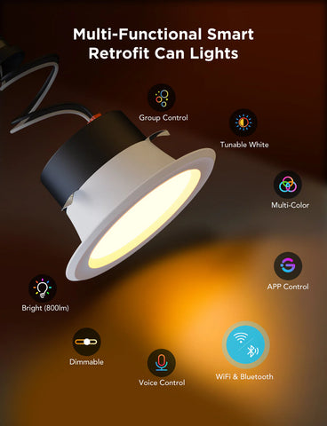 Govee 6-Inch Smart Retrofit Recessed Can Lights