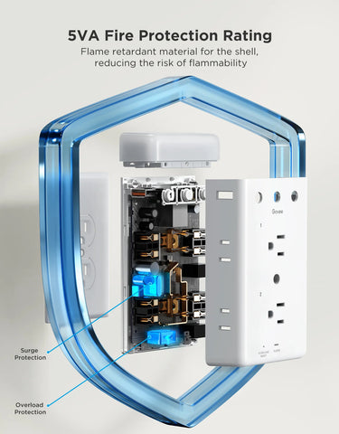 Govee Smart Plug Outlet Extender With Night Light