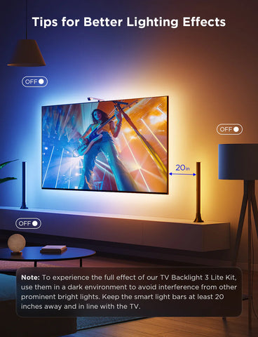 Govee TV Backlight 3 Lite Kit for 55-65 inches TVs
