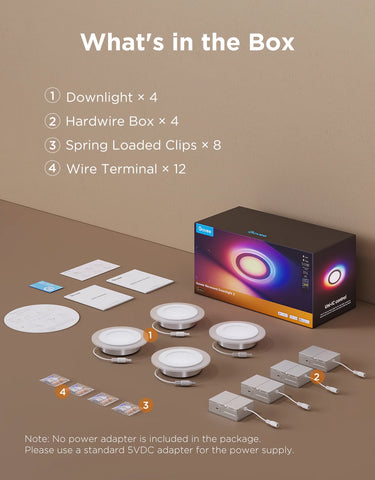 Govee 4/6 Inch Smart Recessed Lights Pro with Night Light