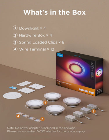 Govee 4/6 Inch Smart Recessed Lights Pro with Night Light