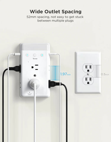 Govee Smart Plug Outlet Extender With Night Light