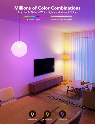 Govee Smart RGBWW Light Bulbs 1200 Lumens