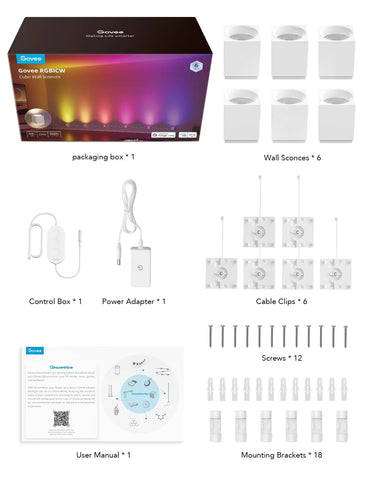 Govee RGBIC Cube Wall Sconces
